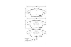 Колодки тормозные дисковые передн AUDI для VW PASSAT (3C2) 1.6 2005-2010, код двигателя BSE,BSF, V см3 1595, кВт 75, л.с. 102, бензин, Brembo P85075