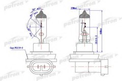 Лампа галогенная H11 LL 12 55 PGJ19-2 для VW PASSAT Variant (3C5) 1.9 TDI 2005-2008, код двигателя BKC,BLS,BXE, V см3 1896, кВт 77, л.с. 105, Дизель, PATRON PLH111255