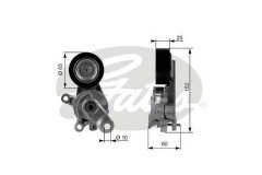 Ролик приводного ремня Audi. Seat. Skoda 1.4FSI-1.6FSI 16V 02 для VW PASSAT (362) 1.4 TSI 2010-2014, код двигателя CAXA, V см3 1390, кВт 90, л.с. 122, бензин, Gates T38209